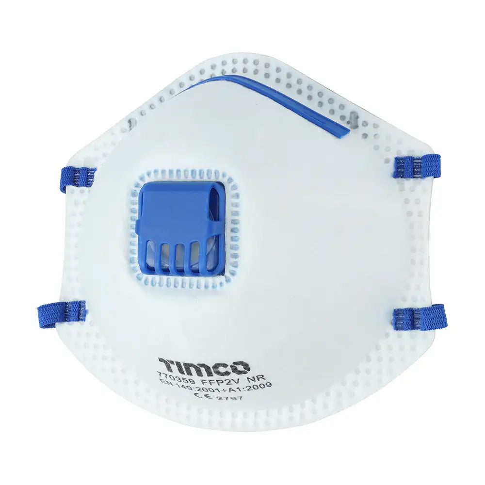 Timco FFP2 Moulded Mask With Valve 3 Pack