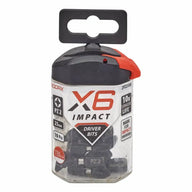 Timco X6 Impact Pz2 x 25mm Driver Bit 10 Piece