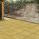 Bradstone Charcon 450 x 450 x 32 Peak Riven Buff Yellow Paving Slab