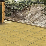 Bradstone Charcon 450 x 450 x 32 Peak Riven Buff Yellow Paving Slab