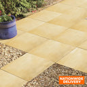 Bradstone Charcon 600 x 600 x 37 Peak Smooth Buff yellow Paving Slab