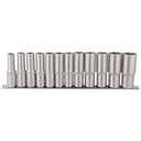 Draper 1/2 Inch 12 Piece Socket Set Rail