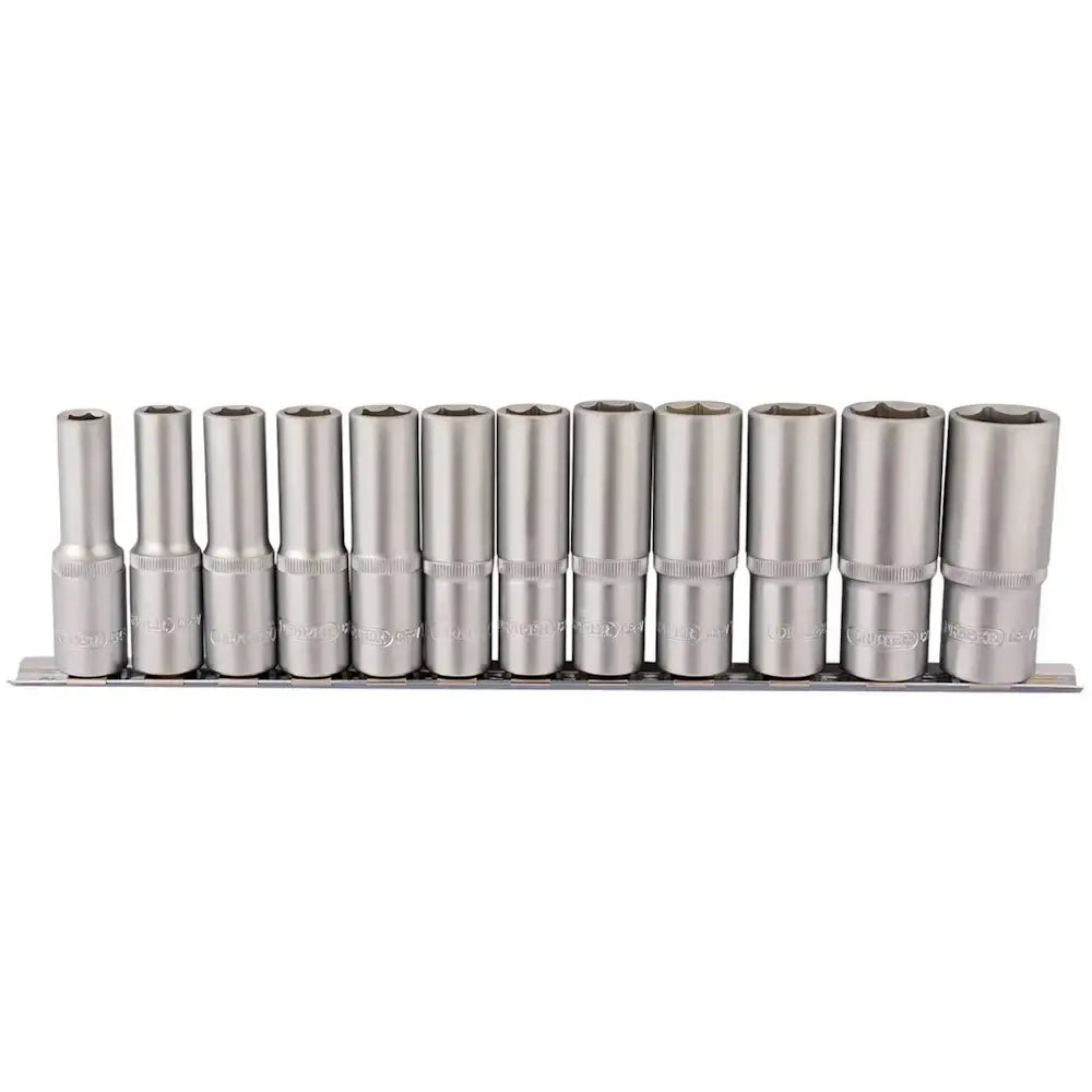 Draper 1/2 Inch 12 Piece Socket Set Rail