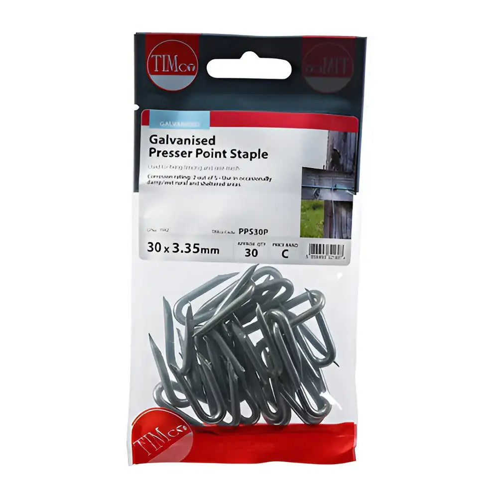Presser Point Staple - Galv 0.5Kg 30x3.35mm Pack 30