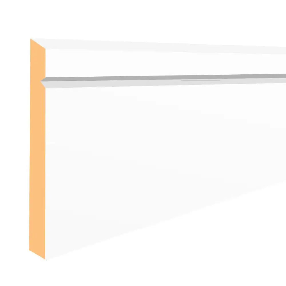 MDF V Groove Skirting Board 119 x 18 x 3m