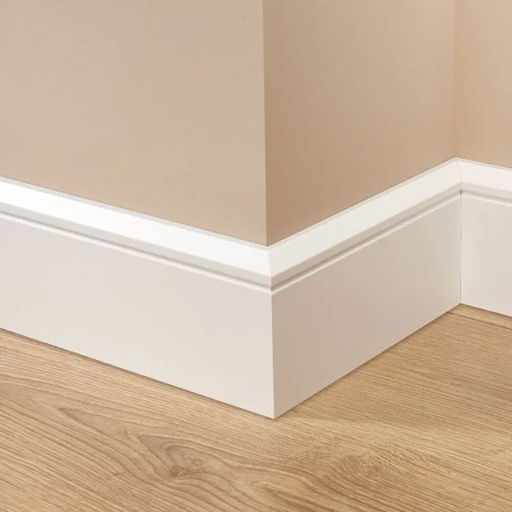MDF V Groove Skirting Board 119 x 18 x 3m