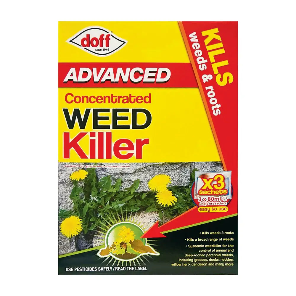 Doff Advanced Concentrated Weed Killer 3x80ml