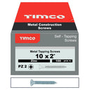 Self Tapping Countersunk Screws ZYP 10x2 Inch Box 100