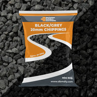Black Grey Chippings 20mm 25kg