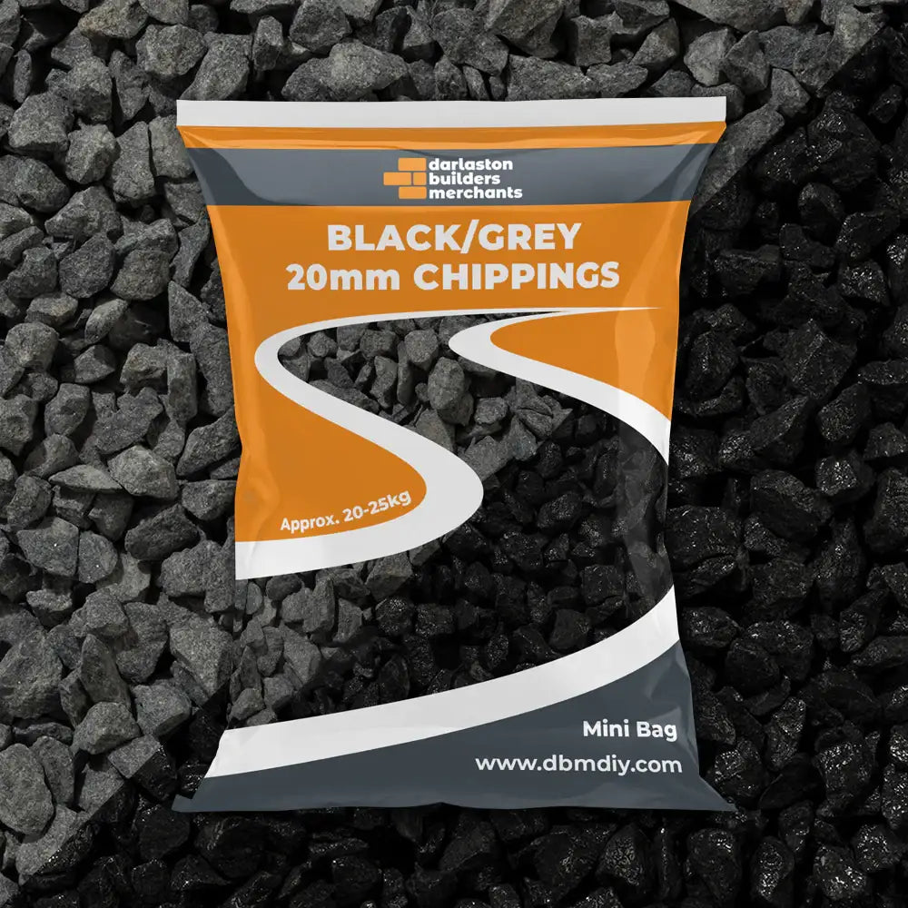 Black Grey Chippings 20mm 25kg