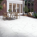 Calacatta Marble 20mm Outdoor Porcelain Paving Tile | 900 x 600mm