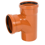 Underground Drainage 110mm Double Socket Tee Junction 87.5° (EDUJDS87.5)