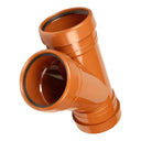Underground Drainage 110mm Triple Socket Y Junction 45° (EDUJTS45)