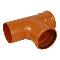 Underground Drainage Double Socket Tee 160mm 87.5°