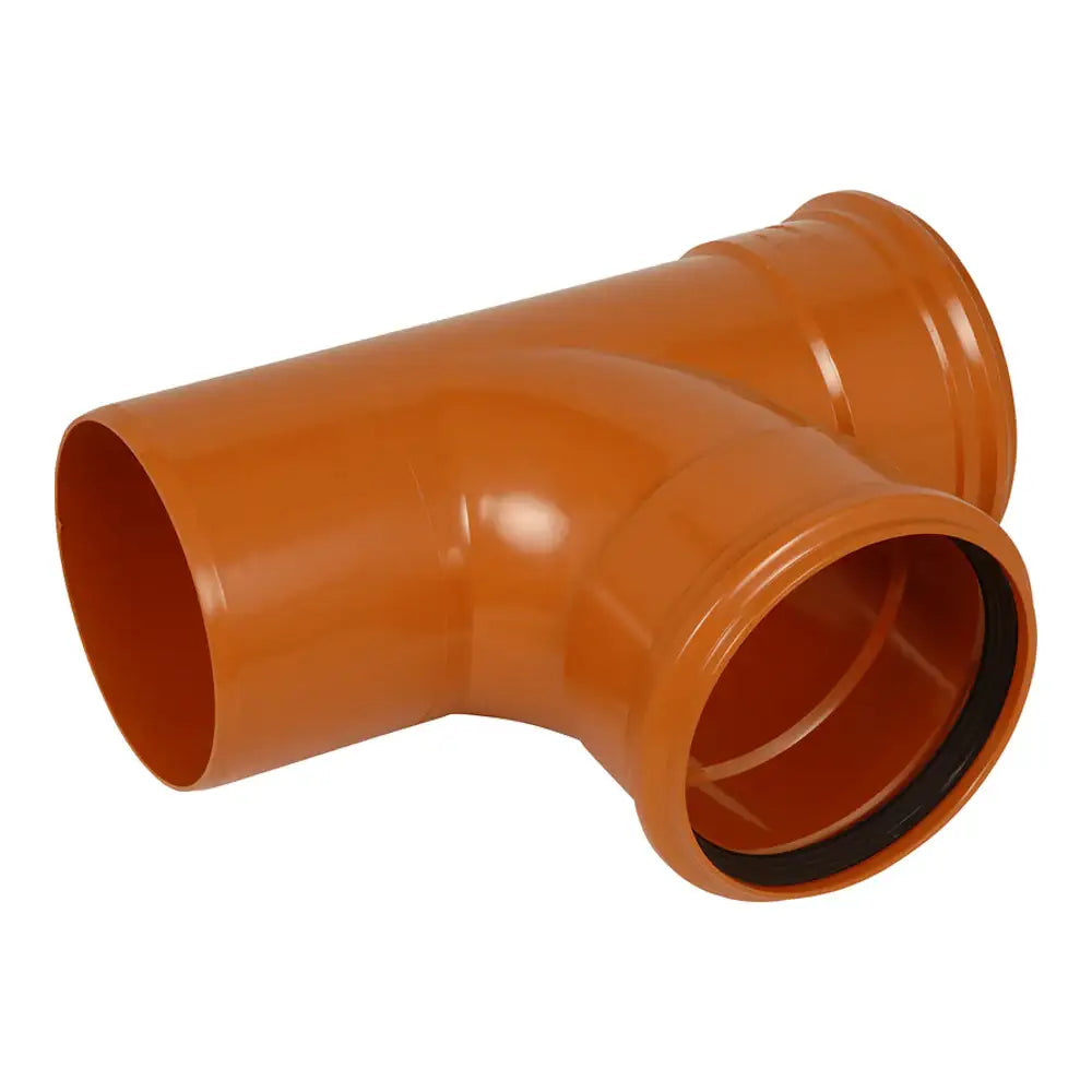 Underground Drainage Double Socket Tee 160mm 87.5°