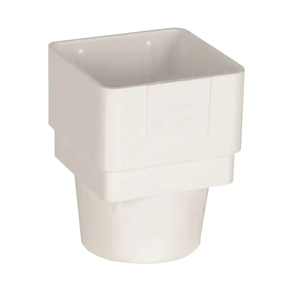 Square Round Downpipe Adaptor White (ADS2W)