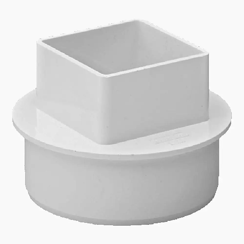 110-65mm Square Downpipe Adaptor White (ADS7W)
