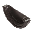 Gutter Half Round External Stopend Black (AE1BL)