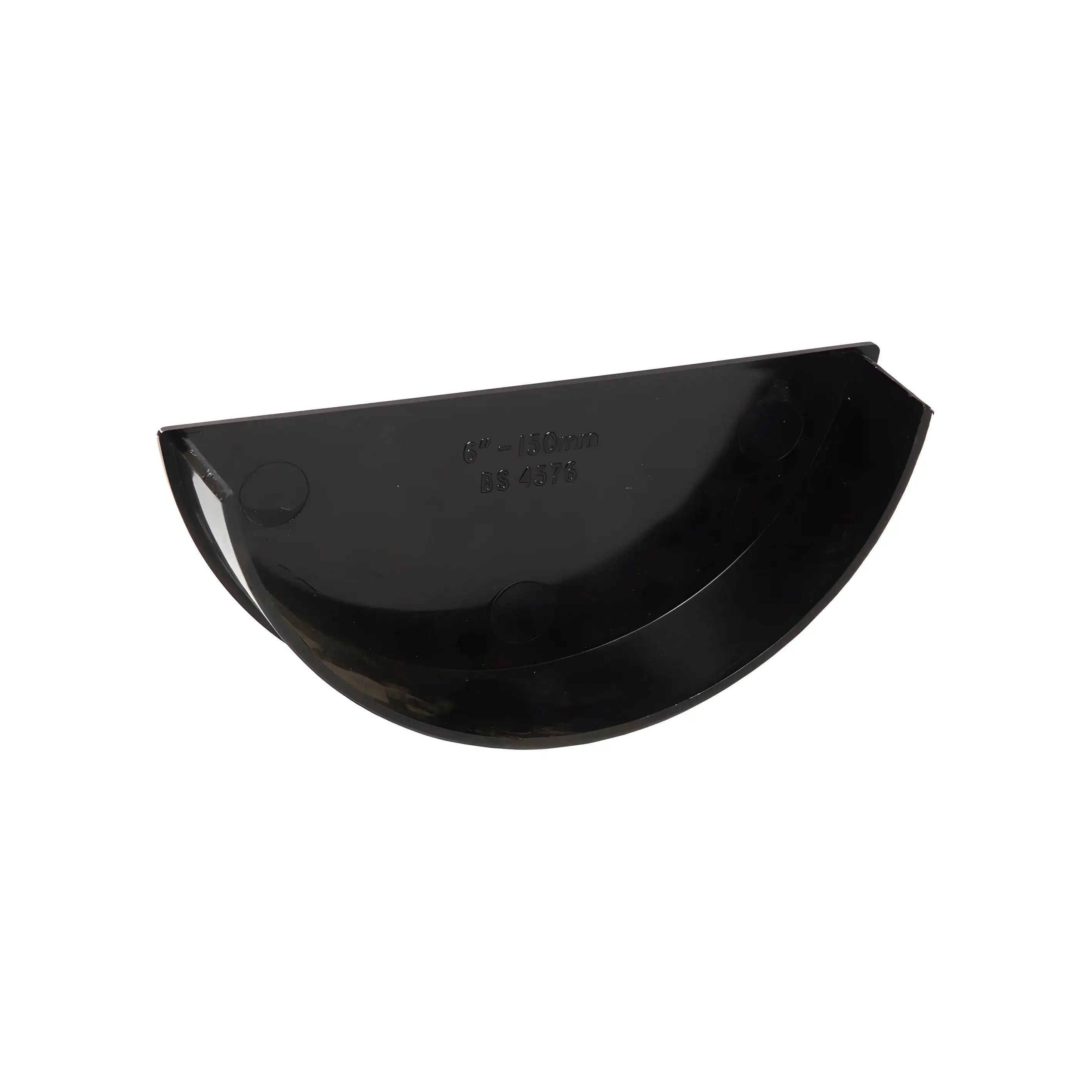 Gutter Half Round Internal Stopend Black (AE2BL)