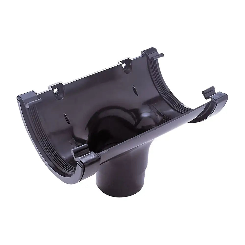 Half Round Gutter Running Outlet Black (AO1BL)
