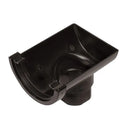 Half Round Gutter Stopend Outlet Black(AO2BL)