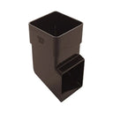 Square Downpipe Shoe Black (ABS3BL)