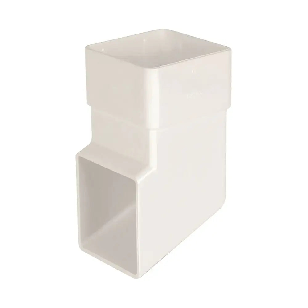 Square Downpipe Shoe White (ABS3W)