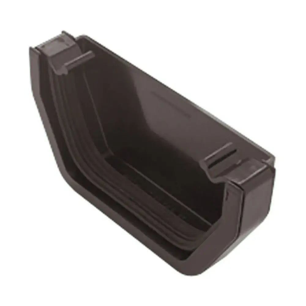 Square External Gutter Stopend Black (AES1BL)
