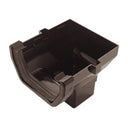 Square Gutter Stopend Outlet Black (AOS2BL)