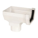 Square Gutter Stopend Outlet White (AOS2W)