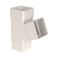 Square 112.5° Downpipe Branch White (AYS1W)
