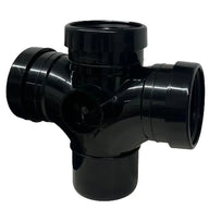Soil Double Tee 92.5Deg Black (Spbrtd92.5Bl)
