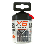 10 Piece Impact Driver Bit Timco X6 Impact TX30 x 25mm Driver Bit