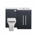 Lili 1100 Matt Grey Combination Bathroom Furniture Pack (Right Hand)