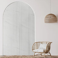 White Marble Acoustic Slat Wall Panel 2400 x 600mm