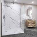 Bathroom  SHOWER PANEL WHITE MARBLE GLOSS 1m x 2.4m 10mm