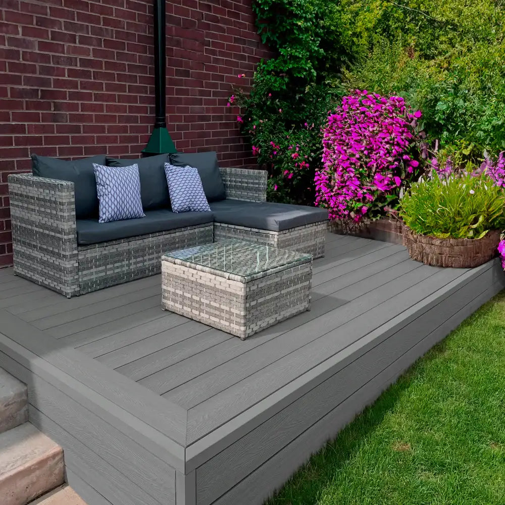 Saige Grey Composite Decking End Board 3.6m