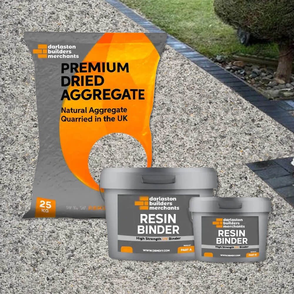 RESIN BOUND1m2 DIY LANDSCAPER KIT AZULADO MARBLE 2-5mm (inc resin & gravel)