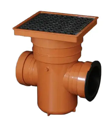 Underground 110mm Drainage Square Top Bottle Gully Height Adjustable Grid