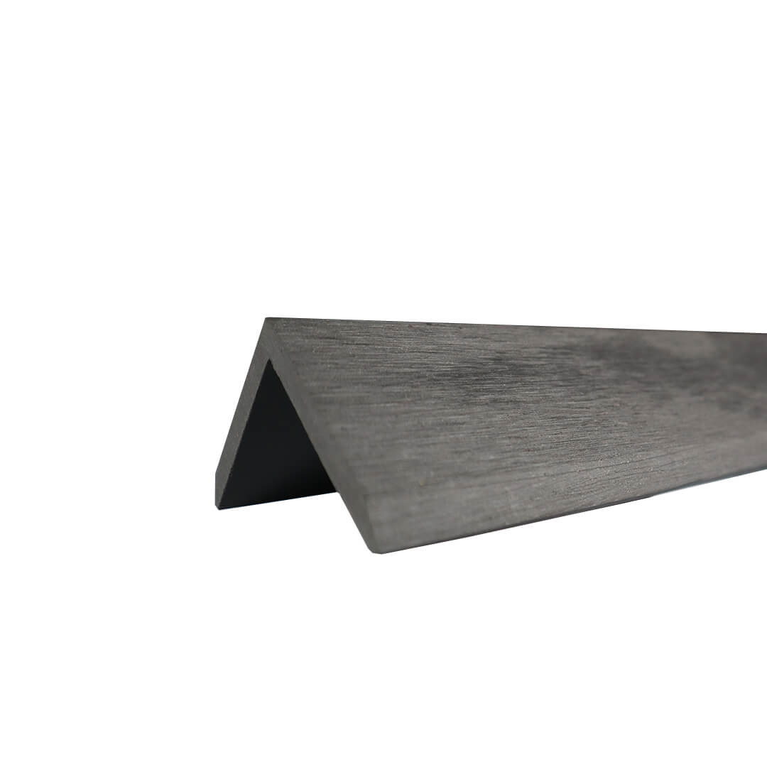 Composite Garden Wall Cladding Grey L Trim 3.6m