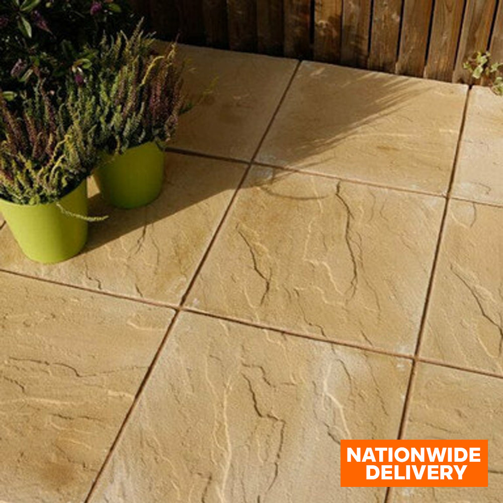 Bradstone Buff Yellow Riven Paving Slab
