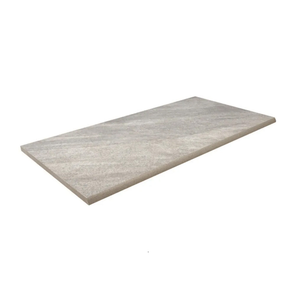 Bradstone Mode Profiled Porcelain Silver Grey Bullnose Step 900x450x20mm Pack of 1