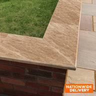 Bradstone Mode Profiled Honey Gold Edging / Coping 600x300x20mm Pack of 3