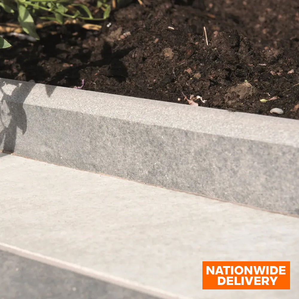 Bradstone Mode Profiled Silver Grey Edging / Coping 600x300x20mm Pack of 3