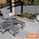 Bradstone ROCK Silver Grey Porcelain Paving Slab 895x595x20mm 21.6m2 Pack of 40
