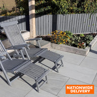 Bradstone ROCK Silver Grey Porcelain Paving Slab 895x595x20mm 21.6m2 Pack of 40