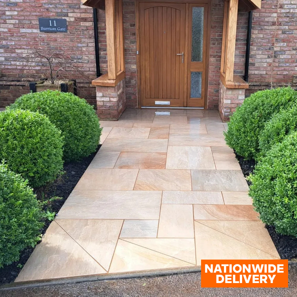 Bradstone ROCK Sunset Buff 20mm Porcelain Paving Patio Pack 19.89m2 Pack