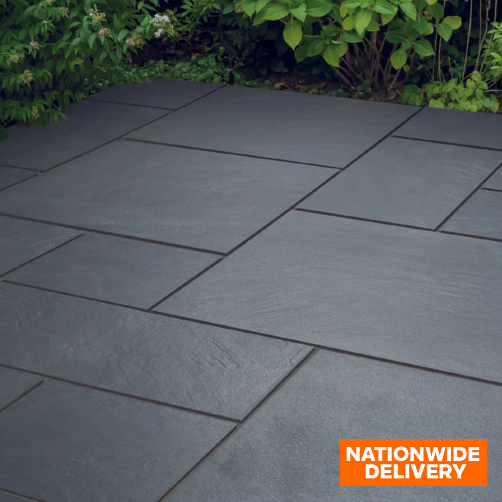 Bradstone ROCK Blue Black 20mm Porcelain Paving Patio Pack 19.89m2 Pack