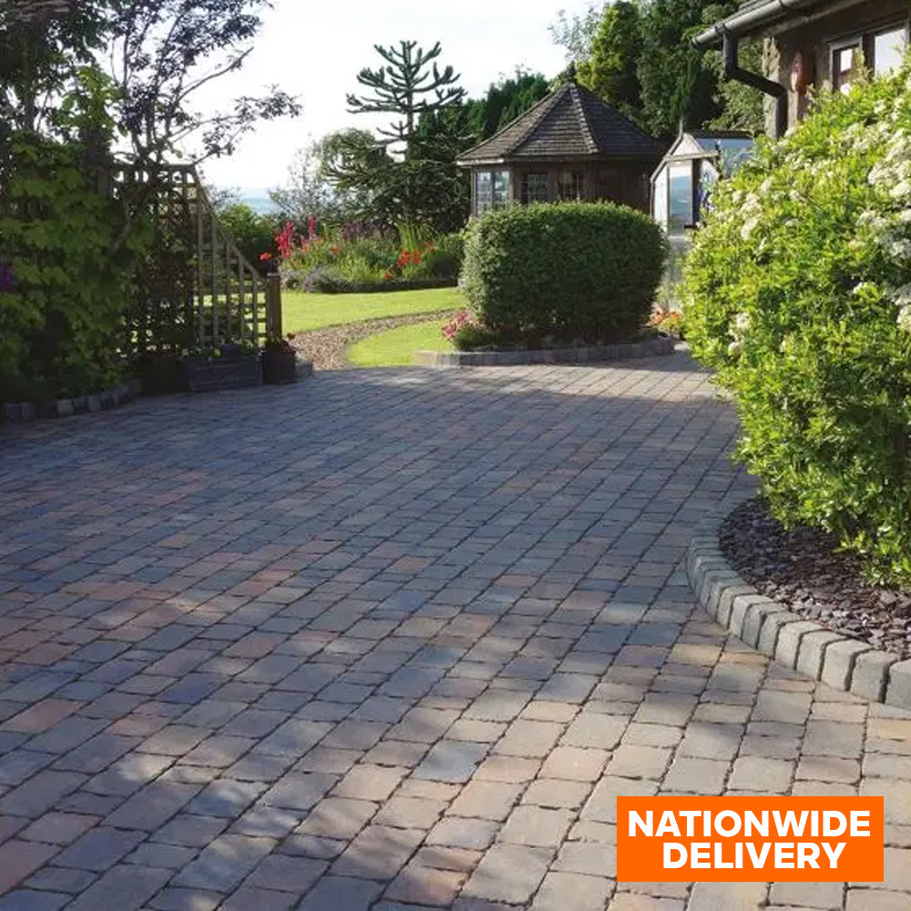 Bradstone Monksbridge Tegula 50mm Paver Block Paving 4 size - Royale  9.6m2 Pack