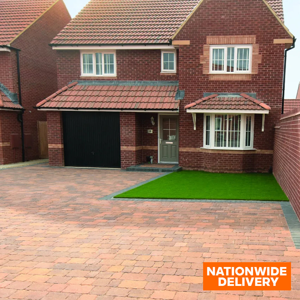 Bradstone Monksbridge Tegula 50mm Paver Block Paving 4 size - Woodland  9.6m2 Pack